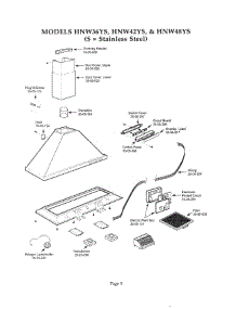 05 - Hood parts for Thermador Range Hood HNW42YS from AppliancePartsPros.com