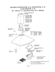 12 - Hood parts for Thermador HCSW48TB from AppliancePartsPros.com