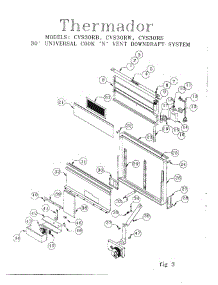 03 - Downdraft System parts for Thermador Range Hood CVS30RS from AppliancePartsPros.com