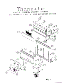 03 - Downdraft System parts for Thermador Range Hood CVS36RB from AppliancePartsPros.com