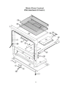 02 - Main Oven Control parts for Thermador Range PRG364GL from AppliancePartsPros.com