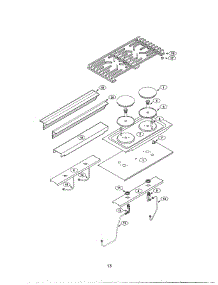 12 - Burners & Grates parts for Thermador PRG304US from AppliancePartsPros.com