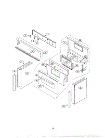 34 - Control Panel & Door parts for Thermador Range PRG364GDUS from AppliancePartsPros.com