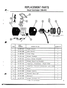 03 - Hood Ventilator parts for Thermador Range Hood VM-410 from AppliancePartsPros.com