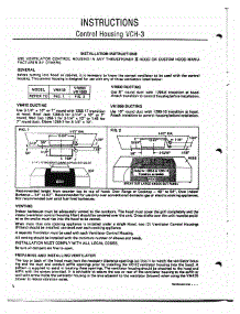 04 - Instructions parts for Thermador Range Hood VCH-3 from AppliancePartsPros.com