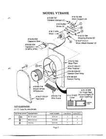 03 - Blower parts for Thermador Range Hood VTR600R from AppliancePartsPros.com