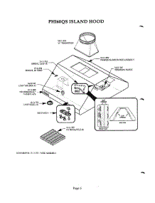05 - Phi60qs Island Hood parts for Thermador Range Hood PHI48QS from AppliancePartsPros.com