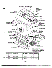 04 - Hood parts for Thermador Range Hood PH30HQS from AppliancePartsPros.com
