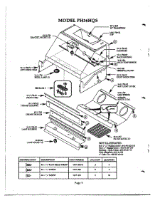 05 - Hood parts for Thermador Range Hood PH36HQS from AppliancePartsPros.com