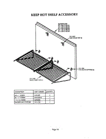 14 - Keep Hot Shelf Accessory parts for Thermador Range Hood H36HQS from AppliancePartsPros.com