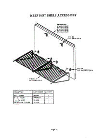14 - Keep Hot Shelf Accessory parts for Thermador Range Hood H48HQS from AppliancePartsPros.com