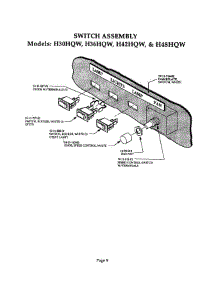 09 - Switch Assembly parts for Thermador Range Hood H30HQW from AppliancePartsPros.com