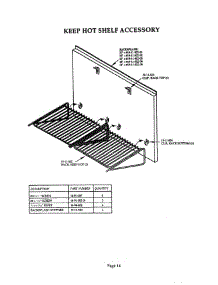 14 - Keep Hot Shelf Accessory parts for Thermador Range Hood H30HQW from AppliancePartsPros.com