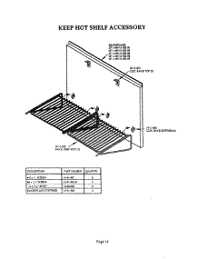 14 - Keep Hot Shelf Accessory parts for Thermador Range Hood H36HQW from AppliancePartsPros.com
