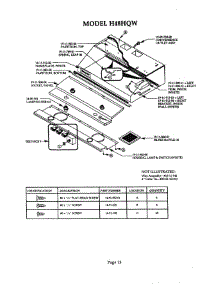 13 - Hood parts for Thermador Range Hood H48HQW from AppliancePartsPros.com