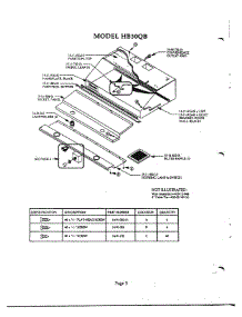 05 - Hood parts for Thermador Range Hood HB30QB from AppliancePartsPros.com