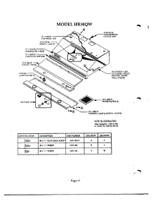 11 - Hood parts for Thermador Range Hood HB30QW from AppliancePartsPros.com