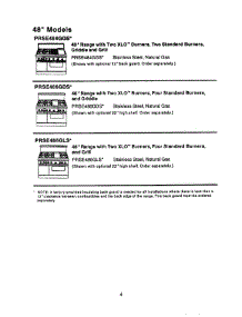 04 - 48 Inch Models parts for Thermador Range PRSE364GDS from AppliancePartsPros.com