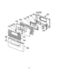 16 - Door parts for Thermador Range PRSE364GLS from AppliancePartsPros.com