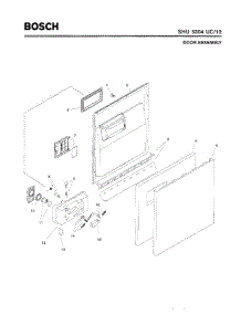 02 - Door Assembly parts for Bosch Dishwasher SHU5304 UC/12 (FD 8003-) from AppliancePartsPros.com