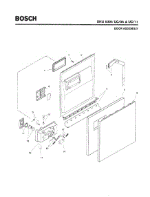02 - Door Assembly parts for Bosch Dishwasher SHU5305 UC/11 (FD 8001-8003) from AppliancePartsPros.com