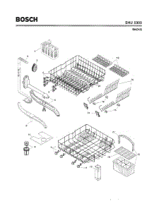 06 - Racks parts for Bosch Dishwasher SHU5305 UC/11 (FD 8001-8003) from AppliancePartsPros.com