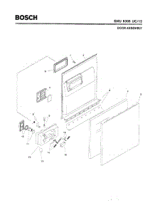 02 - Door Assembly parts for Bosch Dishwasher SHU5305 UC/12 (FD 8003-) from AppliancePartsPros.com