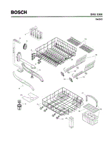 06 - Racks parts for Bosch Dishwasher SHU5306 UC/06 (FD 7705-7912) from AppliancePartsPros.com