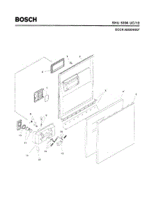 02 - Door Assembly parts for Bosch Dishwasher SHU5306 UC/12 (FD 8003-) from AppliancePartsPros.com
