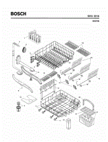 06 - Racks parts for Bosch Dishwasher SHU5315 UC/12 (FD 8003-) from AppliancePartsPros.com