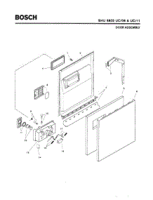 02 - Door Assembly parts for Bosch Dishwasher SHU6802 UC/06 (FD 7705-7912) from AppliancePartsPros.com