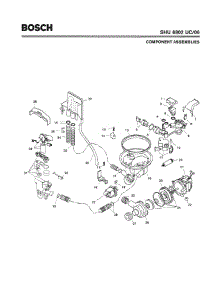 04 - Component Assemblies parts for Bosch Dishwasher SHU6802 UC/06 (FD 7705-7912) from AppliancePartsPros.com