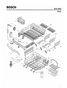 06 - Racks parts for Bosch Dishwasher SHU6802 UC/06 (FD 7705-7912) from AppliancePartsPros.com