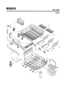 06 - Racks parts for Bosch Dishwasher SHU6802 UC/11 (FD 8001-8003) from AppliancePartsPros.com