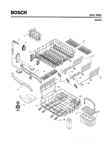 06 - Racks parts for Bosch Dishwasher SHU6802 UC/12 (FD 8003-) from AppliancePartsPros.com