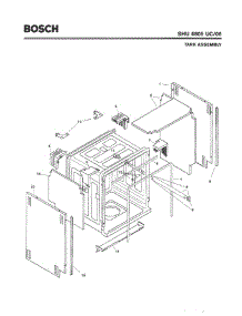 03 - Tank Assembly parts for Bosch Dishwasher SHU6805 UC/06 (FD 7705-7912) from AppliancePartsPros.com