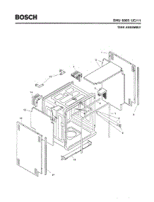 03 - Tank Assembly parts for Bosch Dishwasher SHU6805 UC/11 (FD 8001-8003) from AppliancePartsPros.com