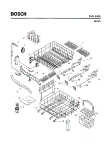 06 - Racks parts for Bosch Dishwasher SHU6806 UC/06 (FD 7705-7912) from AppliancePartsPros.com