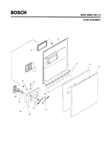 02 - Door Assembly parts for Bosch Dishwasher SHU6806 UC/12 (FD 8003-) from AppliancePartsPros.com