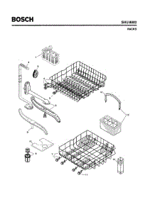 06 - Racks parts for Bosch Dishwasher SHU8802 UC/12 (FD 8105-) from AppliancePartsPros.com