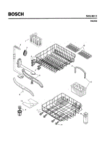 06 - Racks parts for Bosch Dishwasher SHU8812 UC/12 (FD 8105-) from AppliancePartsPros.com