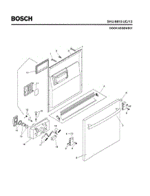 02 - Door Assembly parts for Bosch Dishwasher SHU8815 UC/12 (FD 8105-) from AppliancePartsPros.com