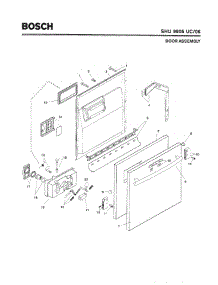 02 - Door Assembly parts for Bosch Dishwasher SHU9905 UC/06 (FD 7905-7912) from AppliancePartsPros.com