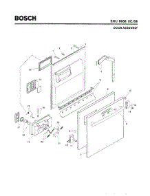 02 - Door Assembly parts for Bosch Dishwasher SHU9906 UC/06 (FD 7905-7912) from AppliancePartsPros.com