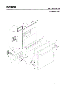 02 - Door Assembly parts for Bosch Dishwasher SHU9912 UC/12 (FD 8003-) from AppliancePartsPros.com