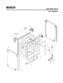 03 - Tank Assembly parts for Bosch Dishwasher SHU9912 UC/12 (FD 8003-) from AppliancePartsPros.com