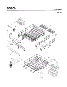 06 - Racks parts for Bosch Dishwasher SHU9912 UC/12 (FD 8003-) from AppliancePartsPros.com