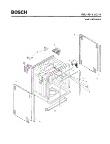 03 - Tank Assembly parts for Bosch Dishwasher SHU9915 UC/11 (FD 8002-8003) from AppliancePartsPros.com