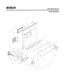 02 - Door Assembly parts for Bosch Dishwasher SHU9915 UC/12 (FD 8003-) from AppliancePartsPros.com