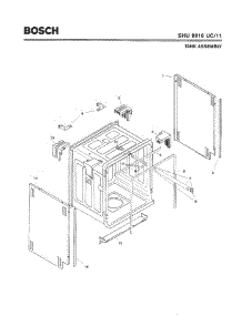 03 - Tank Assembly parts for Bosch Dishwasher SHU9916 UC/11 (FD 8002-8003) from AppliancePartsPros.com